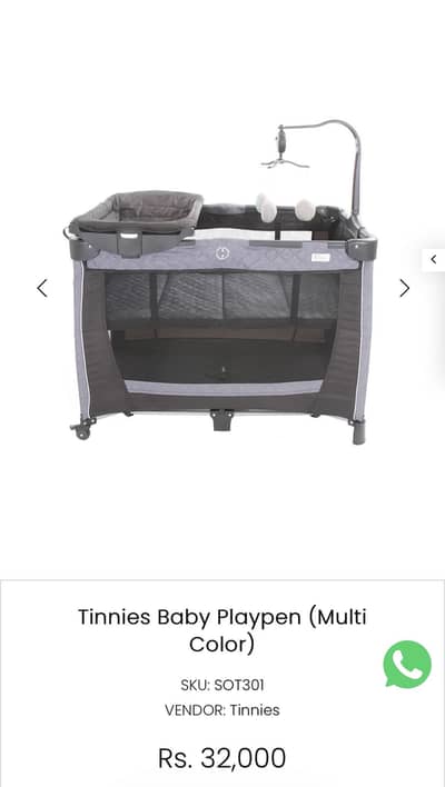 Tinnies Playpen - Baby Cot - Bassinet, Playard and Changing Station