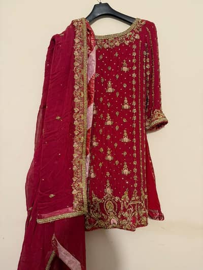 Koura dapaqa  heavy  embroidered dress Shirt dupatta  15,000