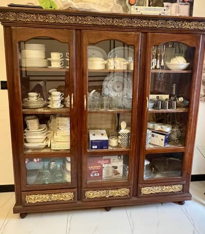 Wooden Crockery Cabinet / Chinoti Style Showcase – Excellent Condition