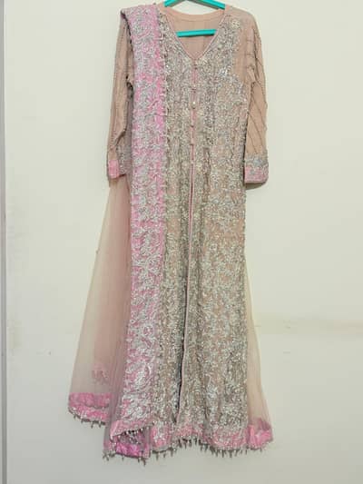 Heavy embroidered dress  with tail  plazo and dupatta
