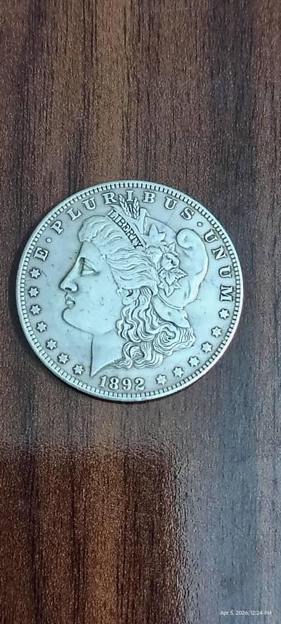 American Antique 1892 Morgan Dollar Coin,USA Old Morgan, Rare USA Coin