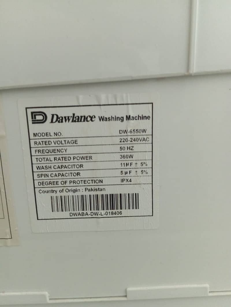 Dawlance Machine 2