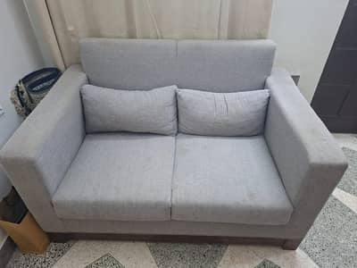 6 seater sofa set with puffy