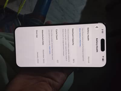 iPhone 15 pro Max black  jv original box condition 10/10