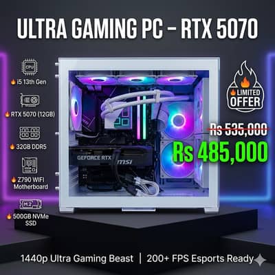 Gaming PC for Sale – High Performance (RTX 5070 + i5 13th Gen) 10/10