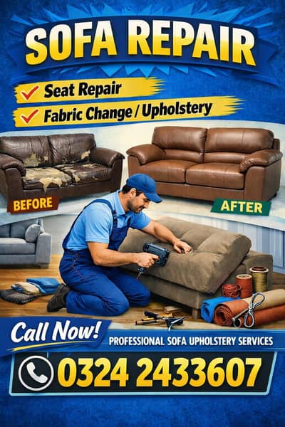 sofa set, sofa repair,  seat repair upholstery