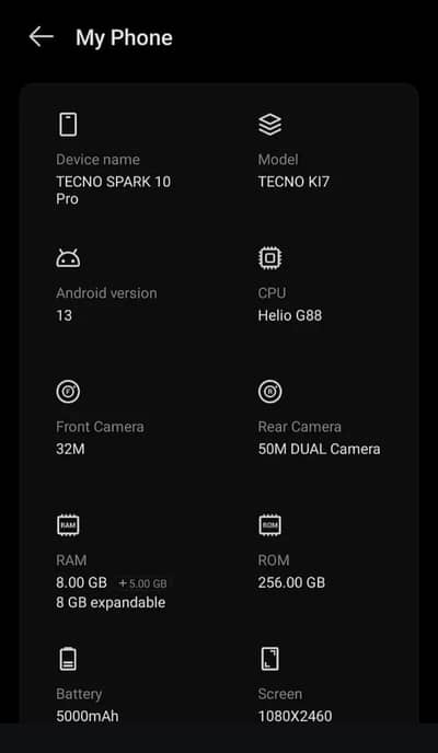 Tecno sparck 10 pro