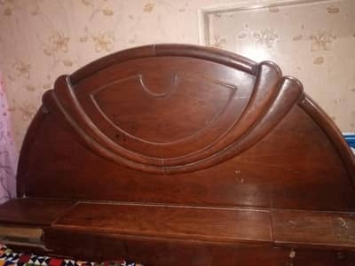 Wooden Bed (Double) – Strong Frame