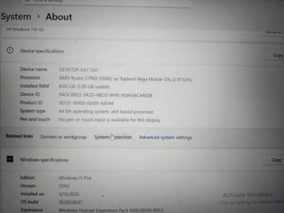 HP EliteBook 745 G6 AMD Ryzen 5 PRO 8GB RAM 256GB SSD