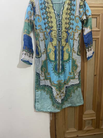2pc sapphire shirt and dupatta