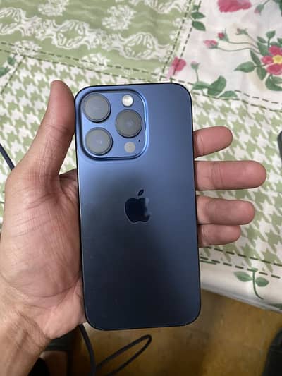 Iphone 15 pro (PTA) blue color, 128 gb, dual e sim(LLA)