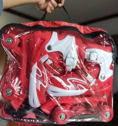 STYLISH RED SKATING SHOES