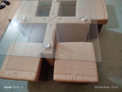 Dining table with four seats