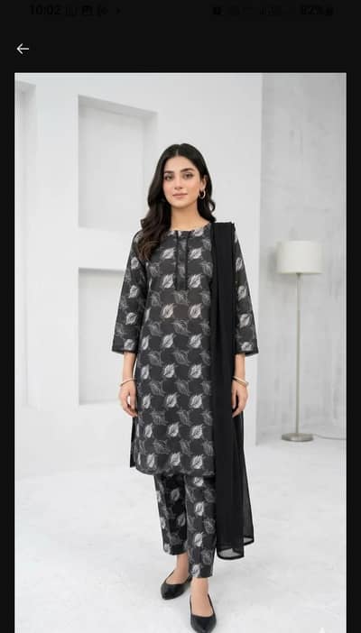 3 pcs wimen lawn printed suit