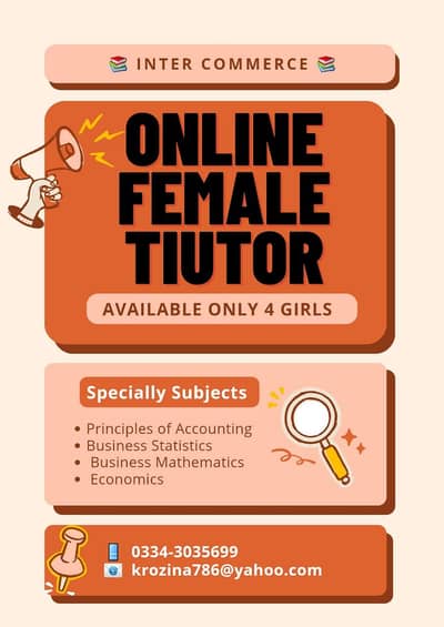 ONLINE FEMALE TIUTOR AVAILABLE ONLY 4 GiRLS