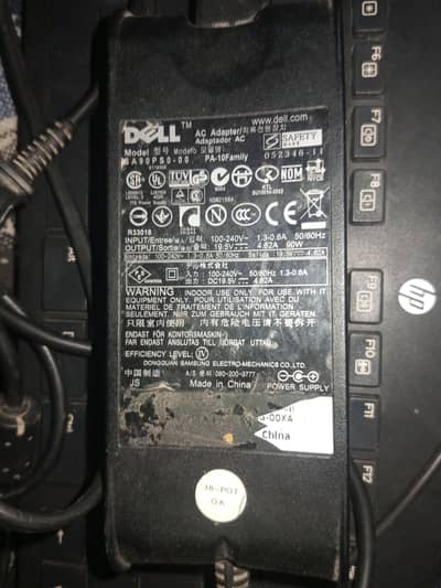 Original Dell Laptop Charger - 90W, 19.5V, 4.62A (Big Pin) - Used