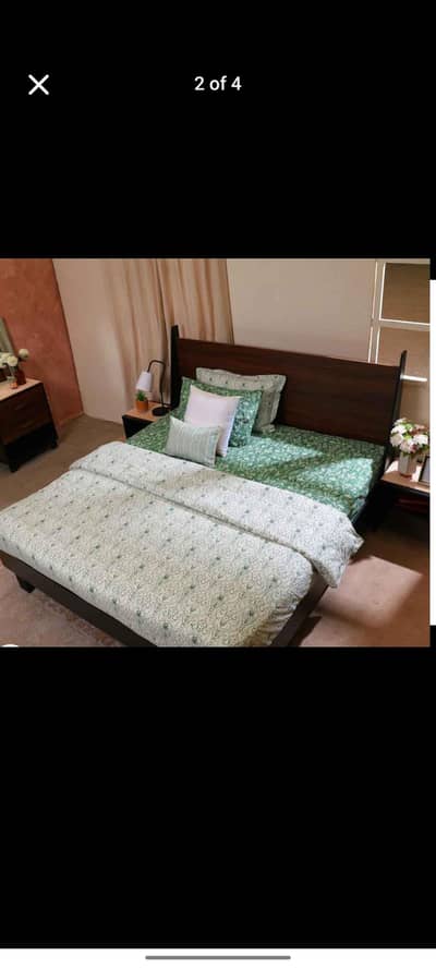 Habitt bed and side table