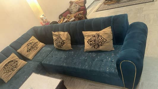 L Shape Sofa for sale with cushions | 0311-4188828