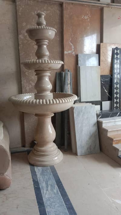 Premium Marble Fountain 3 Layer Stylish Home Garden Water Feature