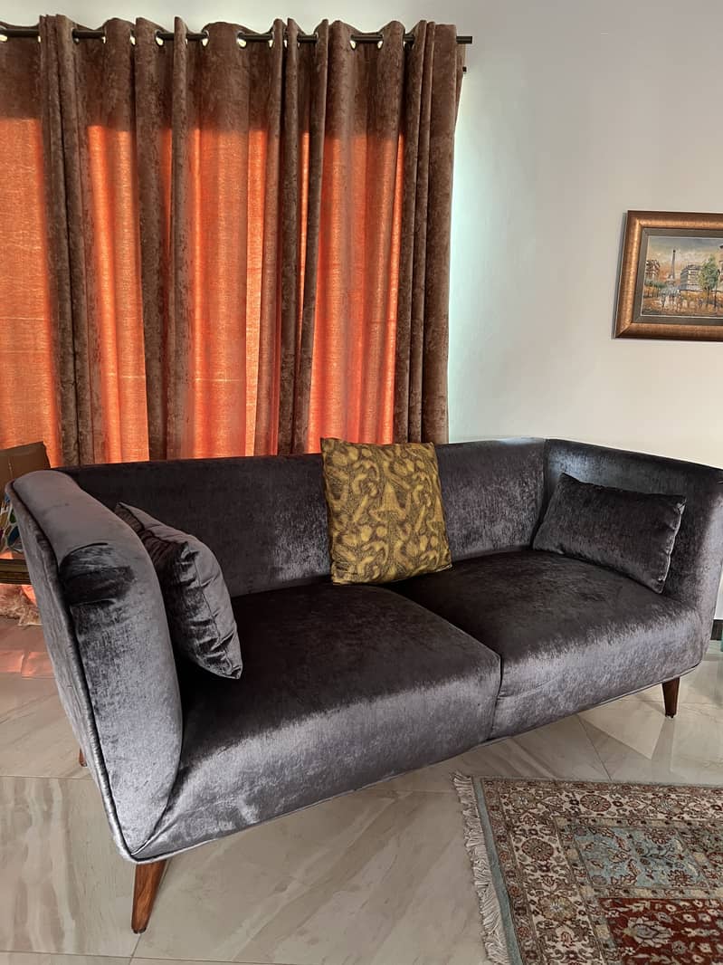 Big comfortable solid wood sofa 1