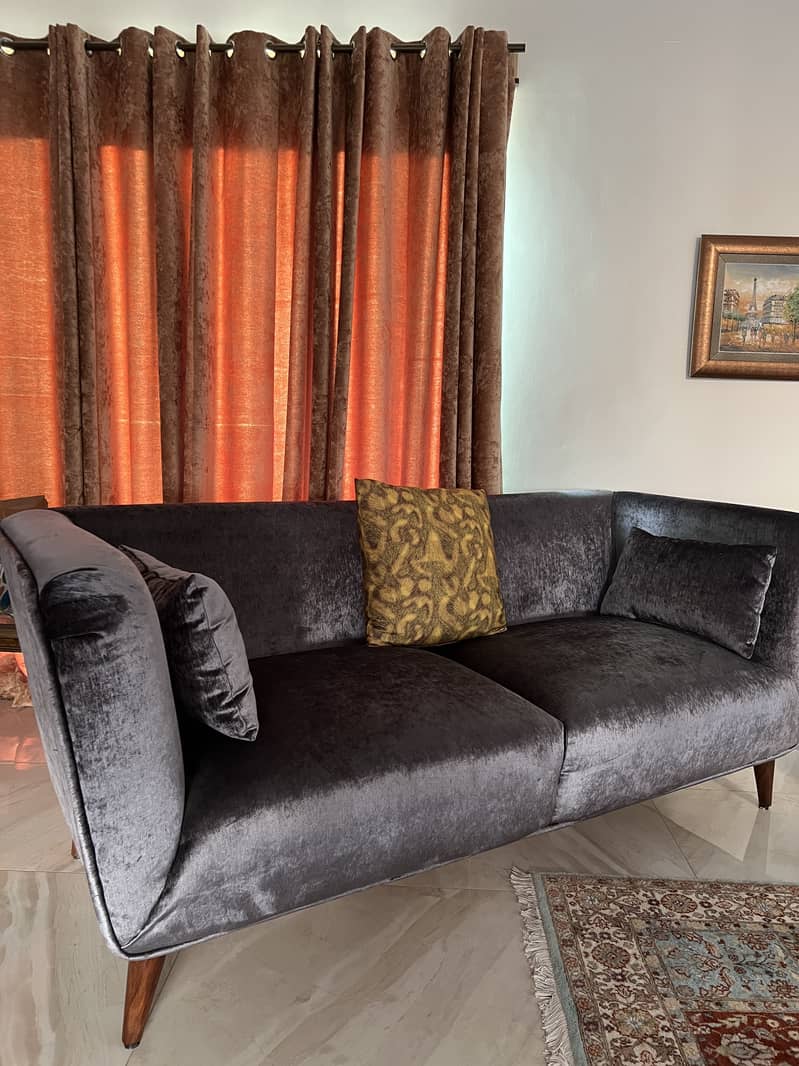 Big comfortable solid wood sofa 2