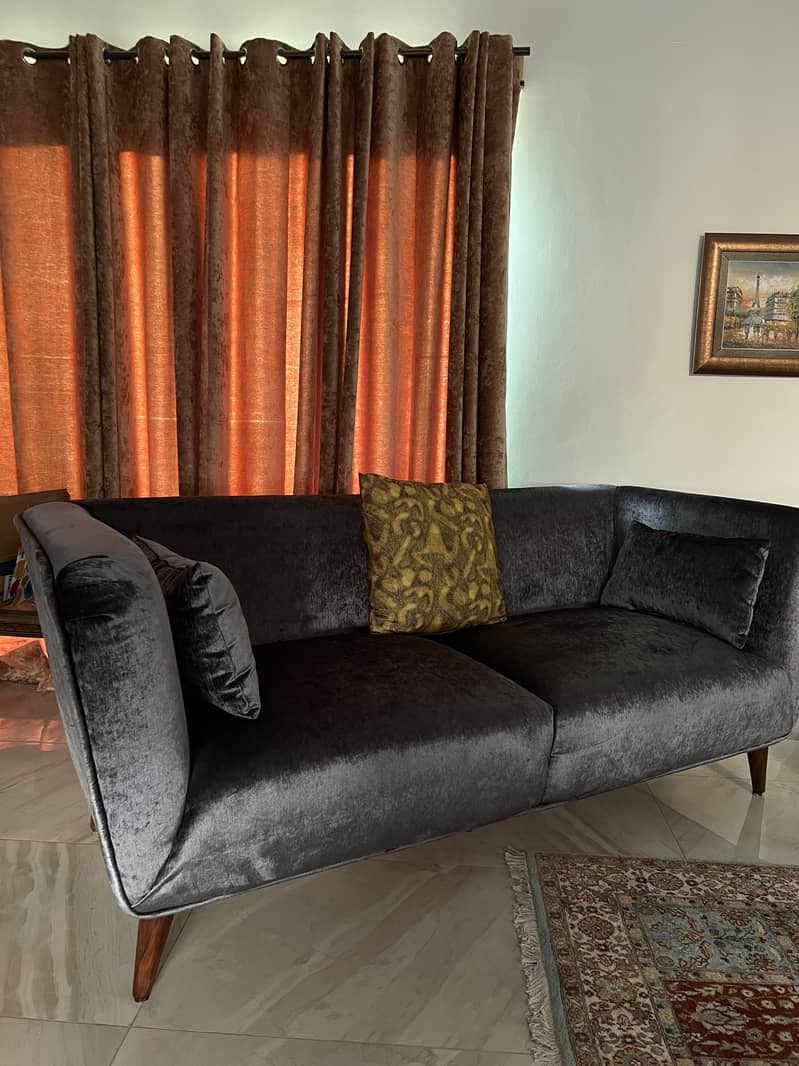 Big comfortable solid wood sofa 4
