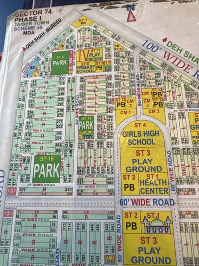 80 Sq Yards Residential Plot for Sale in Taiser Town   60 Ft Wide Road Play Ground Facing Vvip Location Sector 72