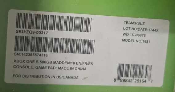 Xbox One S - Excellent Condition 1TB