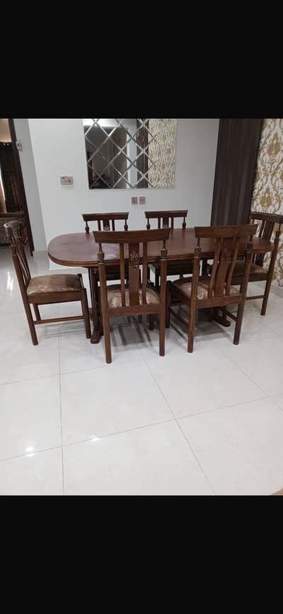 Dining table for sale with six chairs