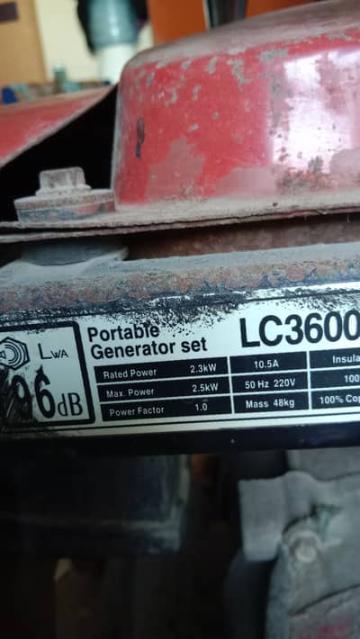 LONCIN Generator DC Series Electric start LC 3600 2.5KV