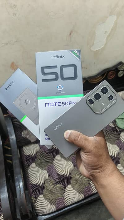 Infinix note 50 pro 12/256 in warranty 6 months with all asesry