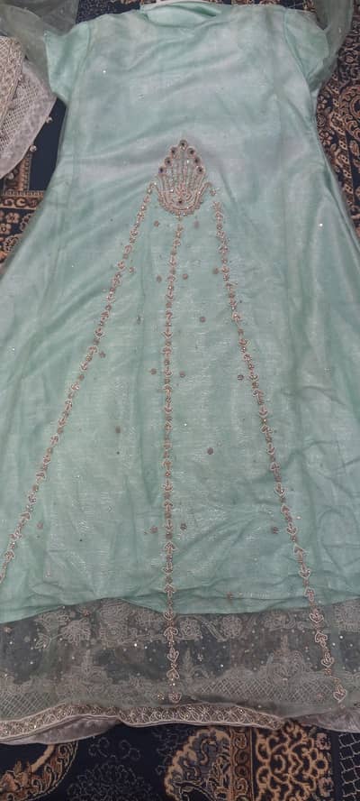 3 piece organza embroidery wedding clothes