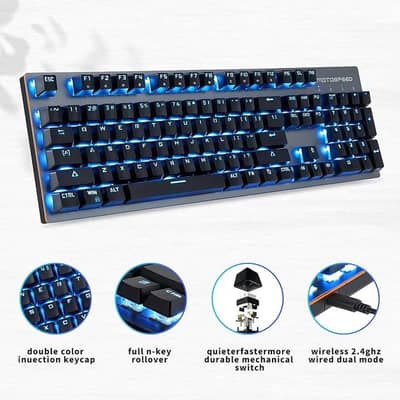 Gaming Keyboard | Motospeed GK 89 | Blue backlit  | RGB Keyboard