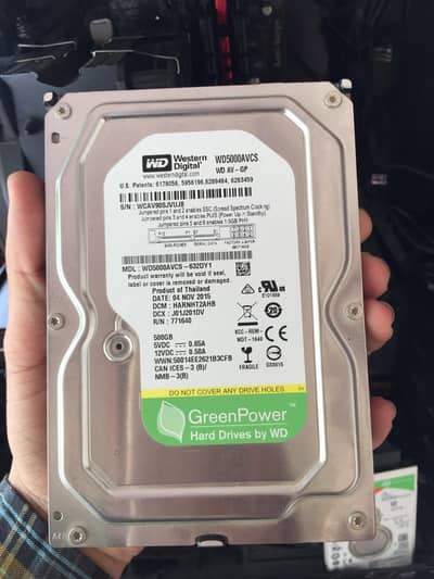 500Gb hard disk and 120Gb M. 2 SSD
