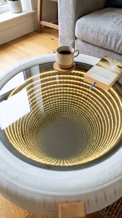 Infinity mirror table