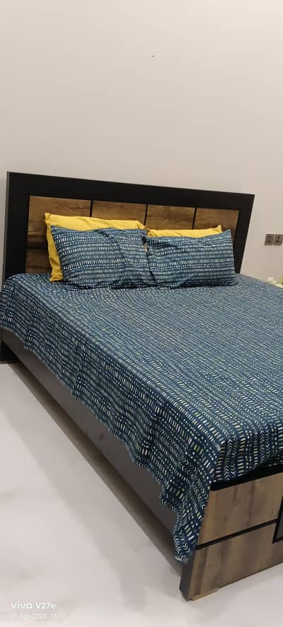 double bed with mattress