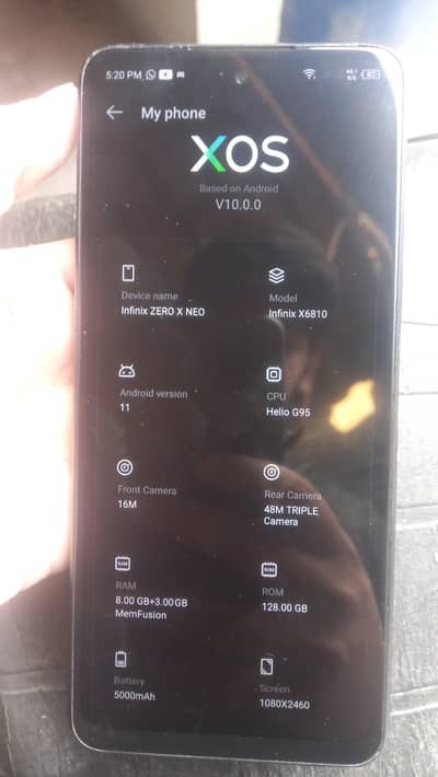 zero x neo 8/128 gaming prosesr g95 60fps