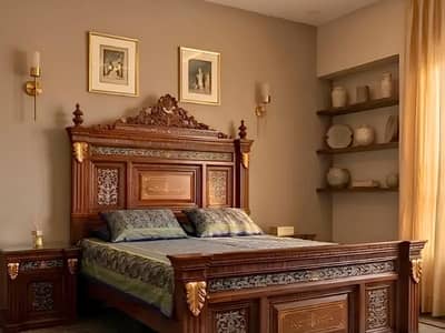 Bed | Wooden Bed | Luxury Bed | Chinioti Bed | Bed For Sale | King Siz