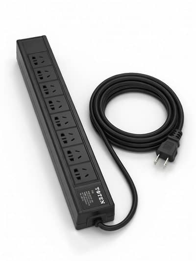 TOTEN 8 Socket Heavy Duty Power Strip Extension Board - Used