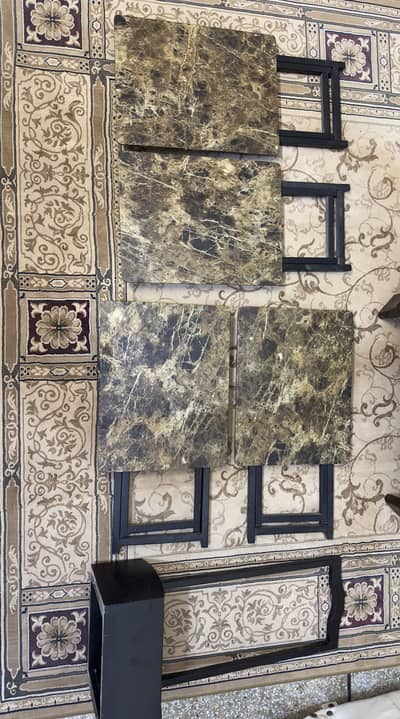 4 table set with stand