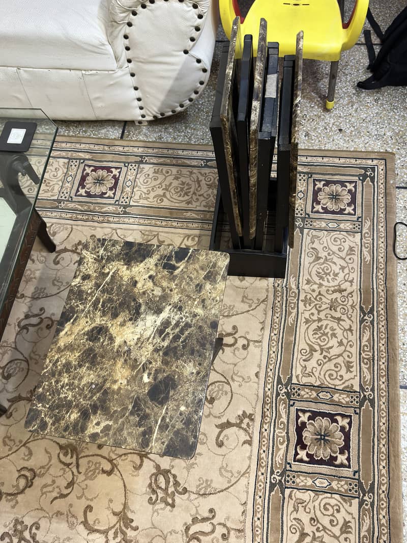 4 table set with stand 4