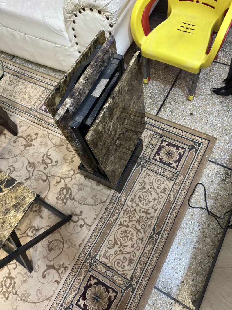 4 table set with stand 5