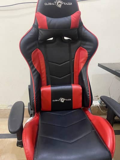 Barely Used Global Razer Gaming Chair – Red/Black