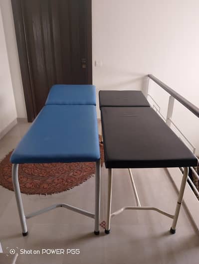 Two Adjustable folding beds for Clinic/ Hospital