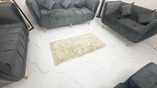 shaggy rug white