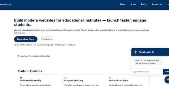 premium web development with AI sales chatbot