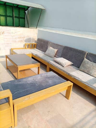 L shape sofa set for sale Double set for drawing room both side