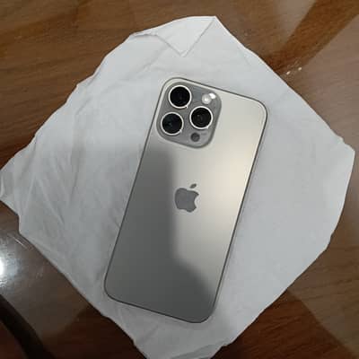 iPhone 15 Pro Max 256GB PTA Approved Natural Titanium physical + E sim