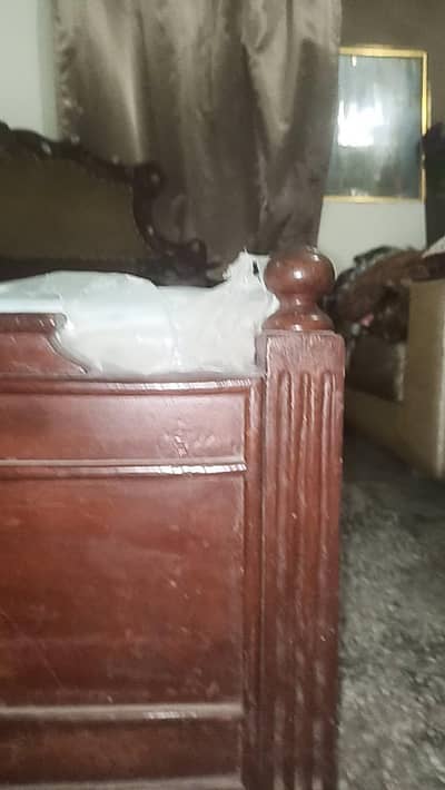 Like New Condition Wood Bed + Daraz + Citifoam Mattress