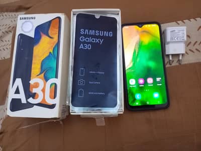 samsung A30 4gb 64gb with box and original adopter official approve